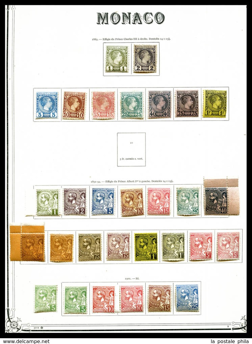 * 1885/1950, POSTE-PA-BLOCS-TAXE-PREO, Collection Quasi Complète Presentée Sur Feuilles D'album, De Bonnes Valeurs Dont  - Collections, Lots & Series