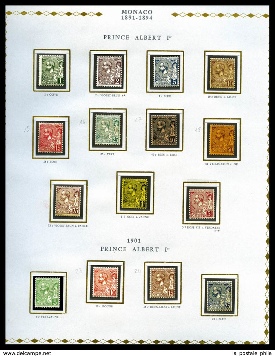 N 1885/1959, Collection De Timbres En Majorité ** Presentée En Album Cuir 'Princesse', Complète à Partir De 1921, Dont N - Collections, Lots & Séries
