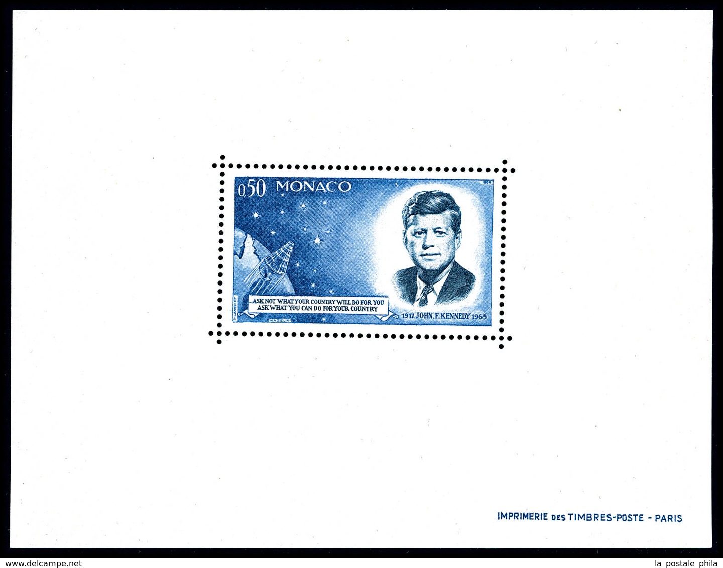 ** N°8, Kennedy, TB (certificat)  Qualité: **  Cote: 500 Euros - Blocks & Sheetlets