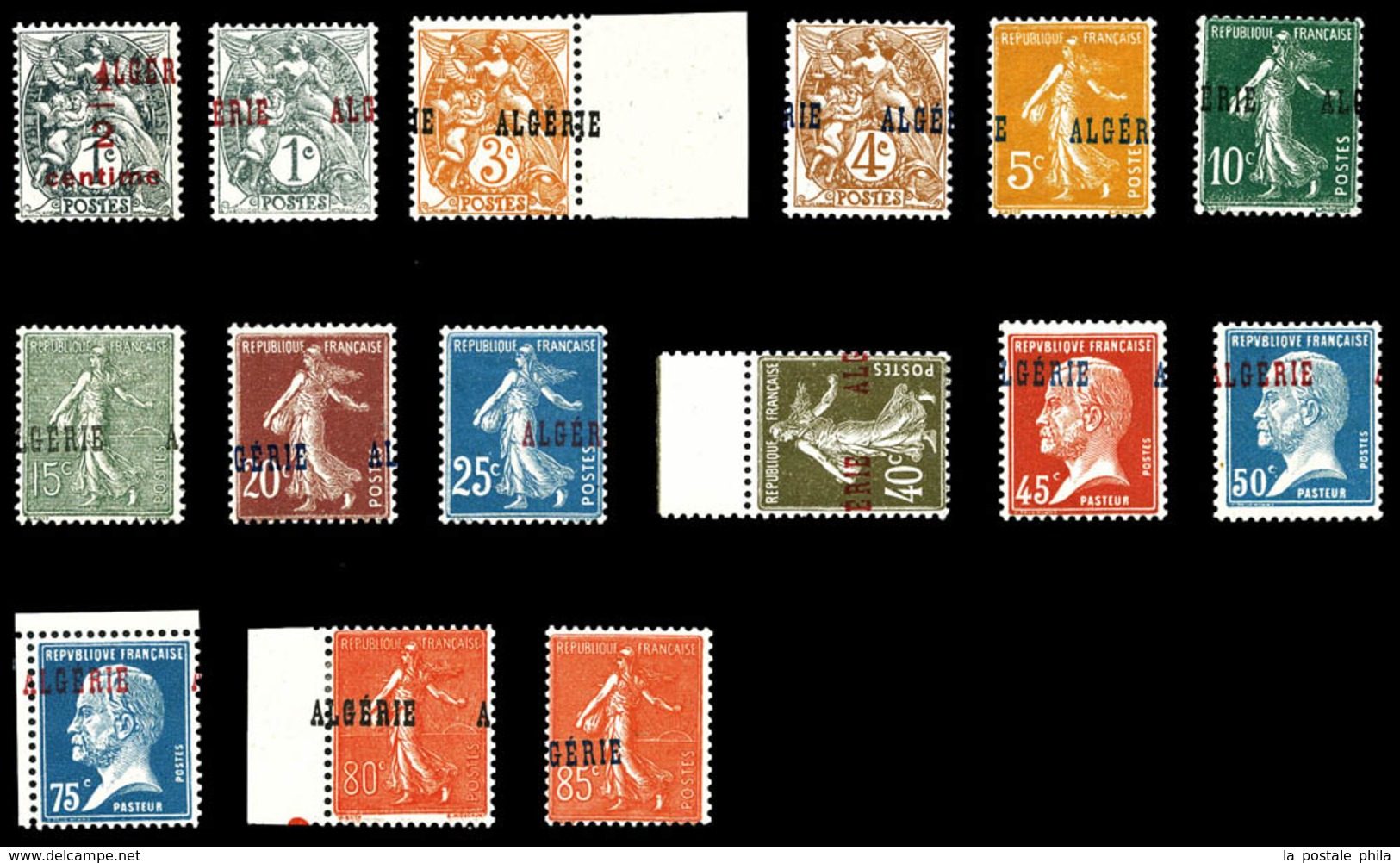 ** Surcharge à Cheval. Nos 1, 2, 4 Bdf, 5, 7, 8, 10, 13, 20 Bdf, 22, 23, 26 Cdf, 27 Bdf, 28. TTB (certificat)  Qualité:  - Unused Stamps