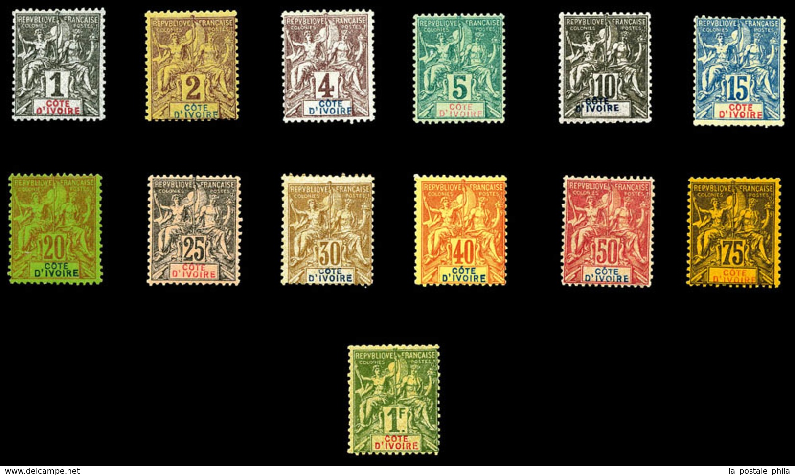* N°1/13, Série Complète De 1892, Les 13 Valeurs TB  Qualité: *  Cote: 400 Euros - Unused Stamps