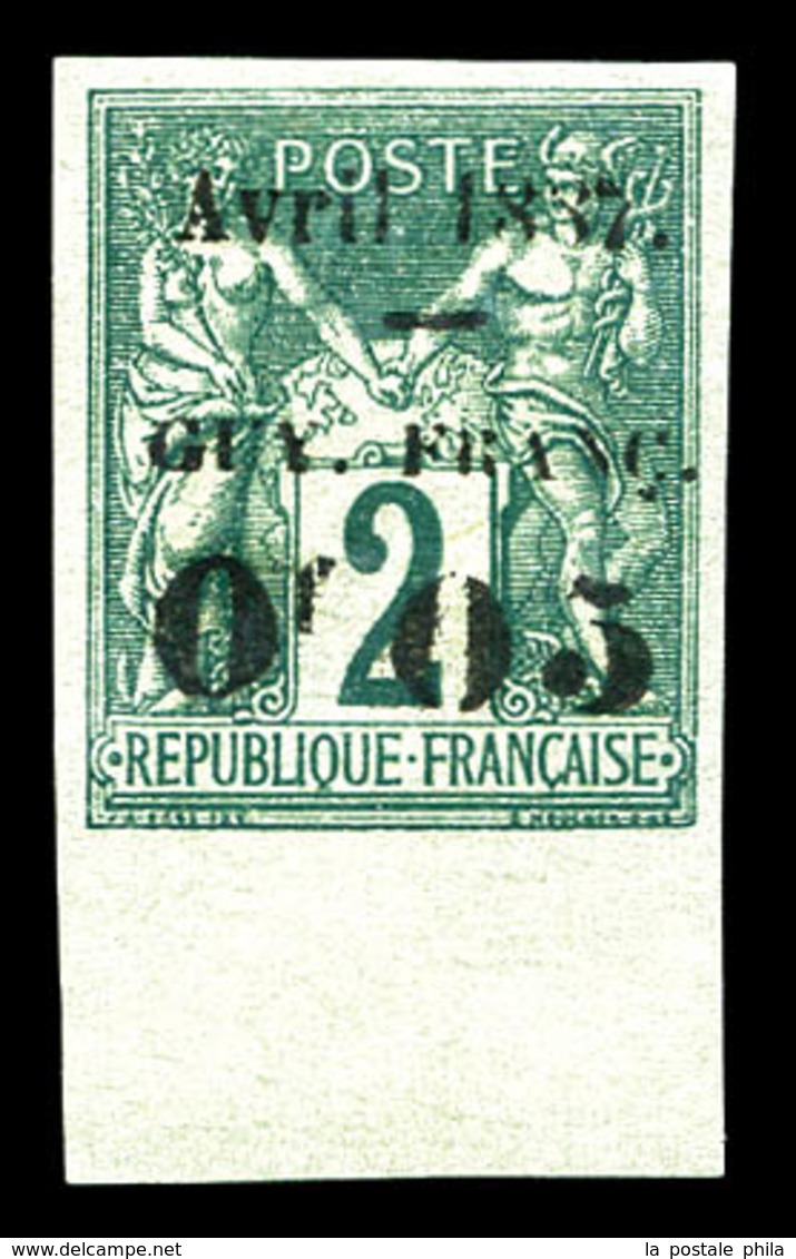 * N°3, 0f05 Sur 2c De 1877, Bas De Feuille. TTB (signé Scheller)  Qualité: *  Cote: 170 Euros - Ungebraucht