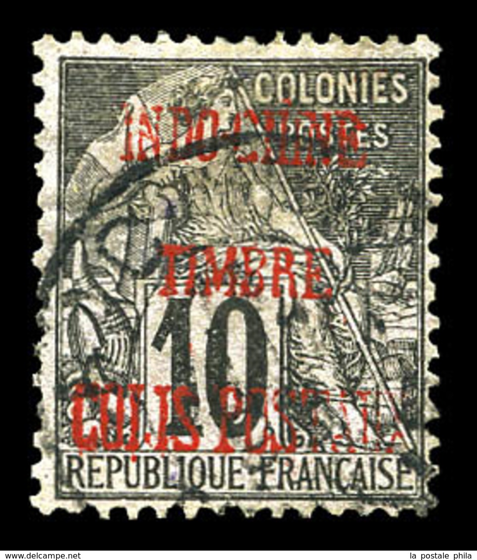 O Colis-Postaux, N°2a, 10c Noir Sur Lilas, Surcharge Carmin. TB (certificat)  Qualité: O  Cote: 500 Euros - Unused Stamps