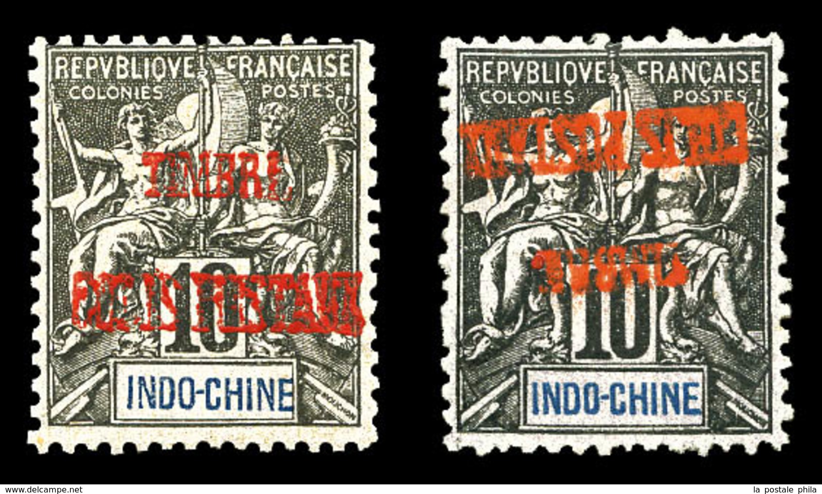 * Colis-Postaux, N°4a/b, Ex Surcharge Carmin Et Ex Surcharge Renversée, TB  Qualité: *  Cote: 280 Euros - Unused Stamps