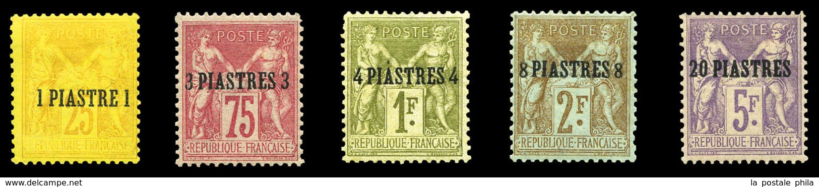 * N°1 à 3, 7 Et 8, Les 5 Valeurs TTB (certificat)  Qualité: *  Cote: 874 Euros - Unused Stamps