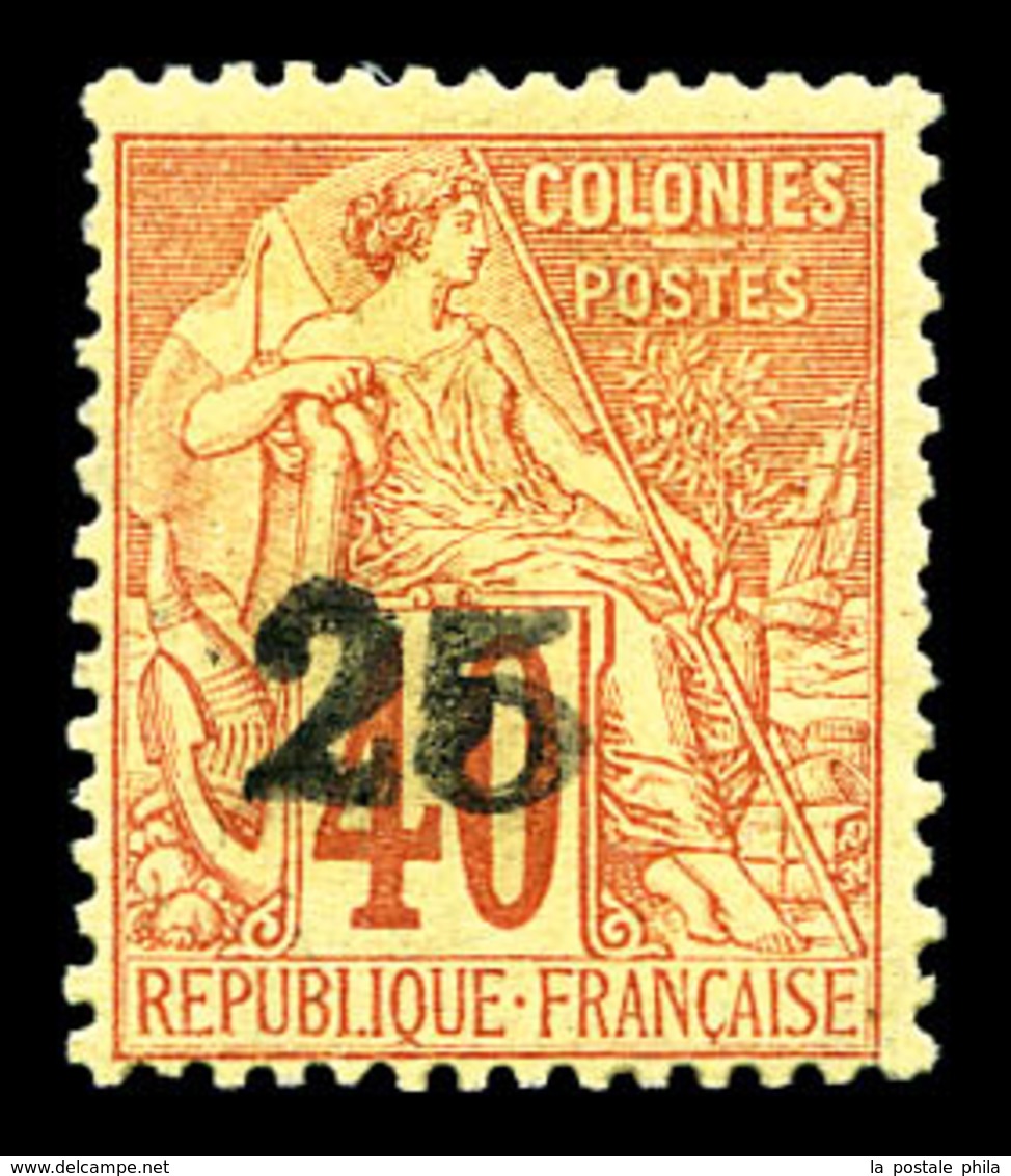 * N°3, 25 Sur 40c Rouge-orange, TTB (signé Scheller/certificat)  Qualité: *  Cote: 800 Euros - Used Stamps