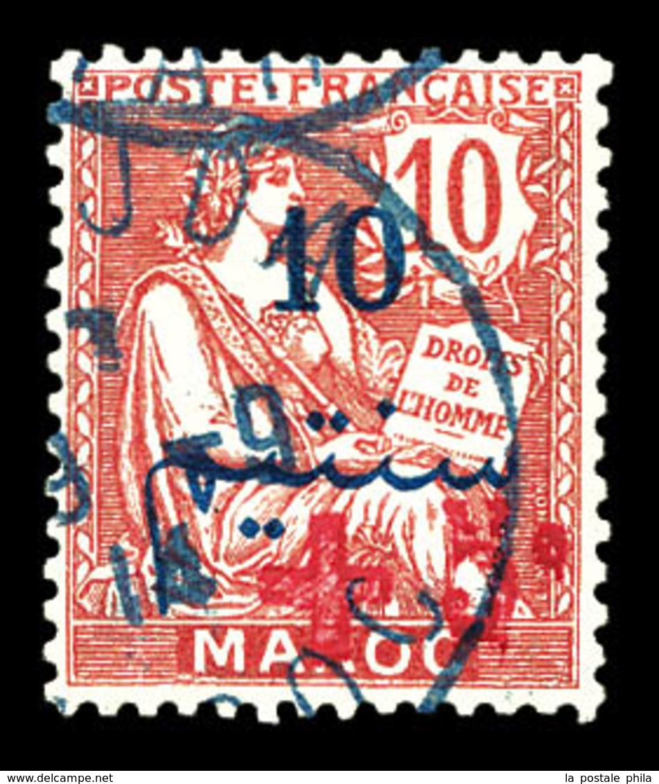 * N°56, +5c Sur 10c, Croix Rouge D'Oujda. SUP. R. (signé Brun/certificat)  Qualité: *  Cote: 1400 Euros - Used Stamps