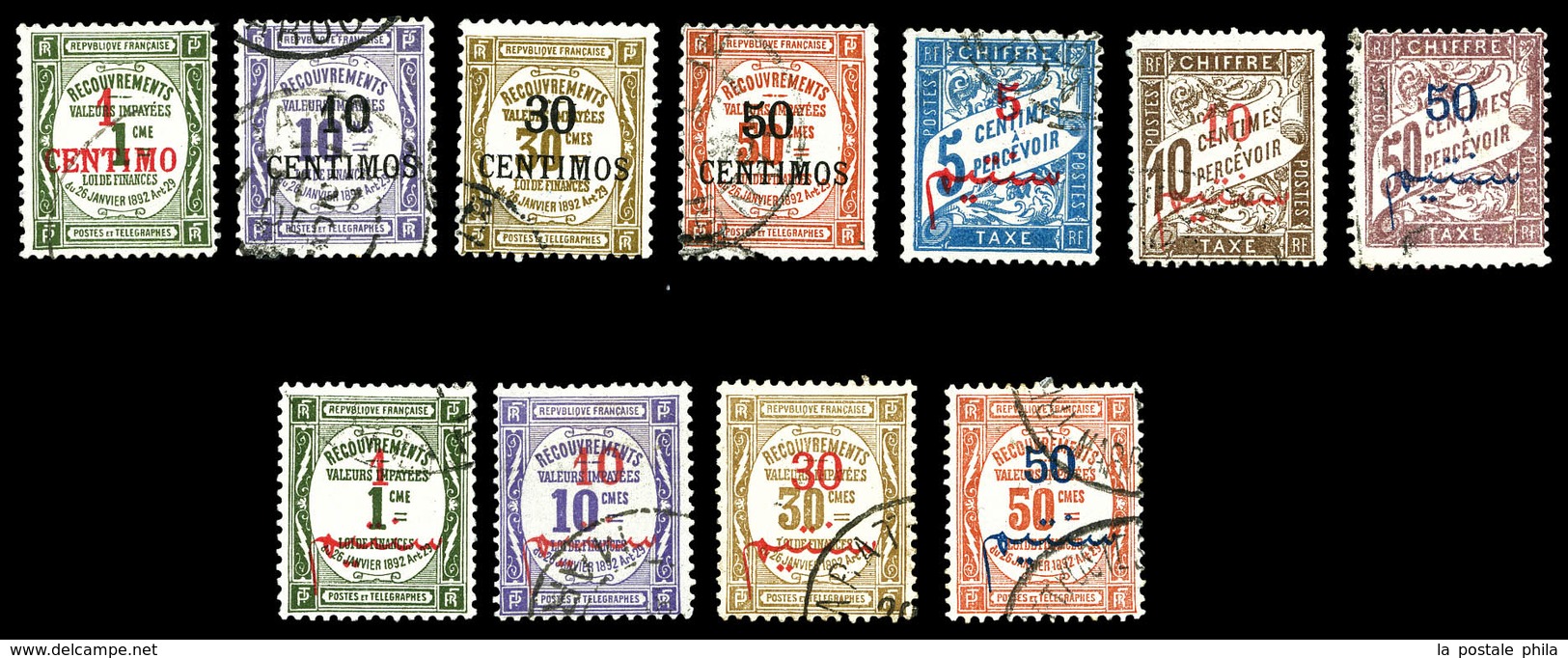 O Taxe, N°6/16, Les 2 Séries TB  Qualité: O  Cote: 245 Euros - Used Stamps