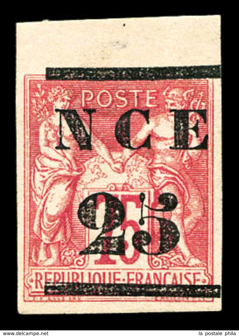 * N°5, 25 Sur 75c Rose, Haut De Feuille. SUP (signé/certificat)  Qualité: *  Cote: 500 Euros - Unused Stamps