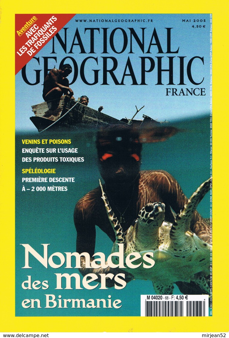 National Géographic   N° 68  - Mokens Poisons Trafic De Fossiles Grotte De Krubera Récifs Coraliens - Géographie