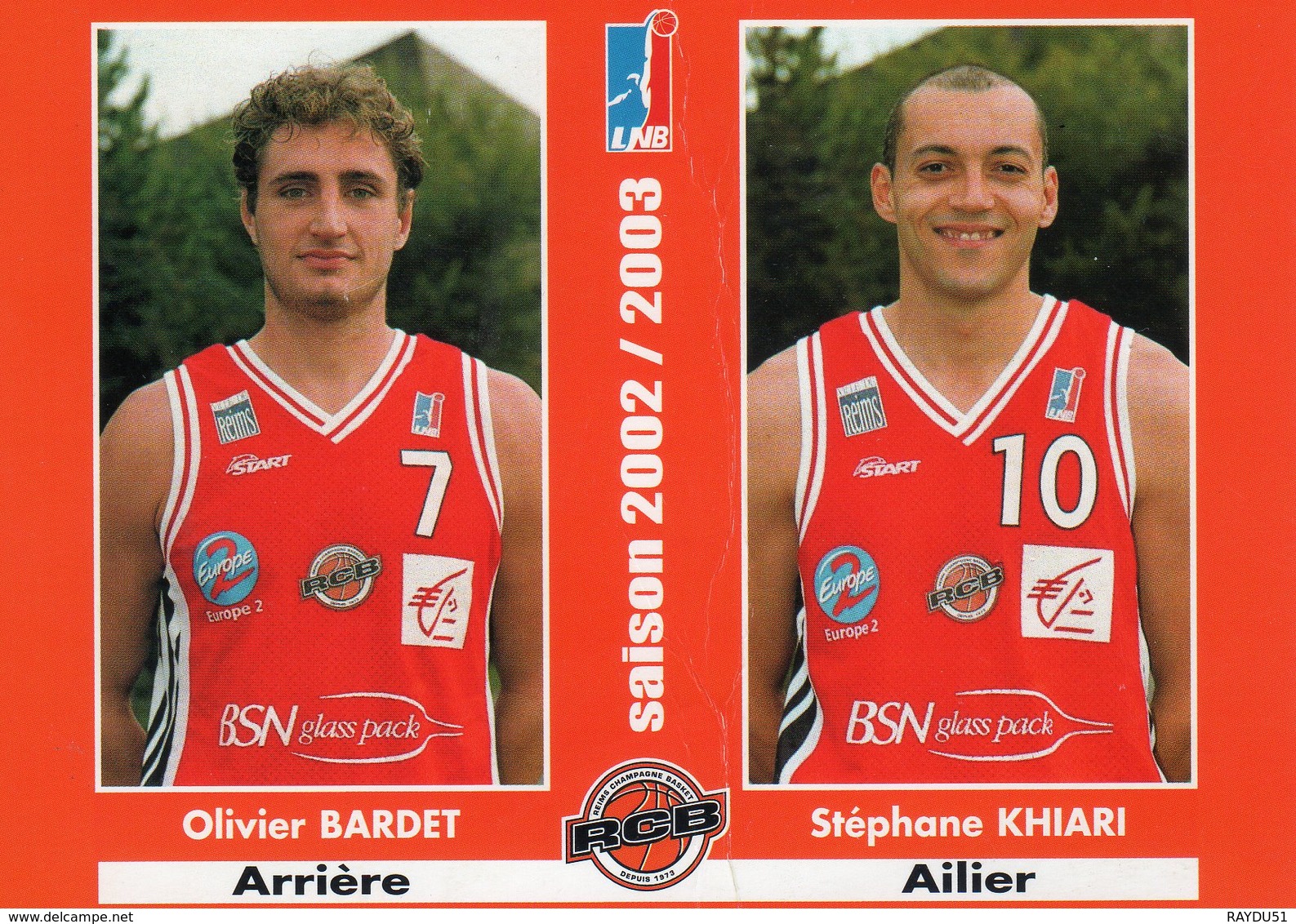 Joueurs RCB Saison 2002/2003                BARDET-KHIARI - Basket-ball