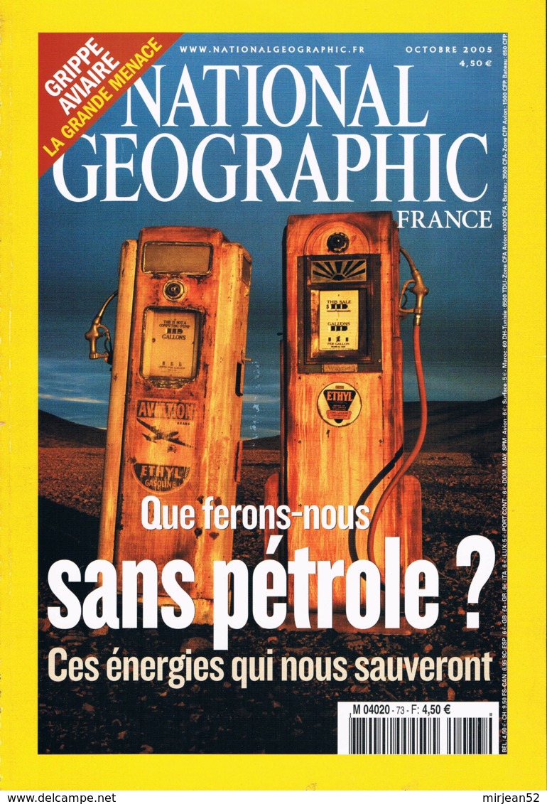 National Géographic   N° 73  - Pétrole Elé Phants Thaïlandais Grippe Aviaire Trafalgar Gros Eddy - Géographie