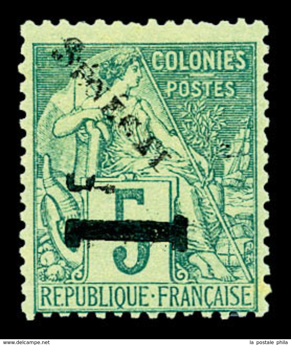 * N°7, 1F Sur 5c Vert, TB (signé Brun/certificat)  Qualité: *  Cote: 530 Euros - Unused Stamps