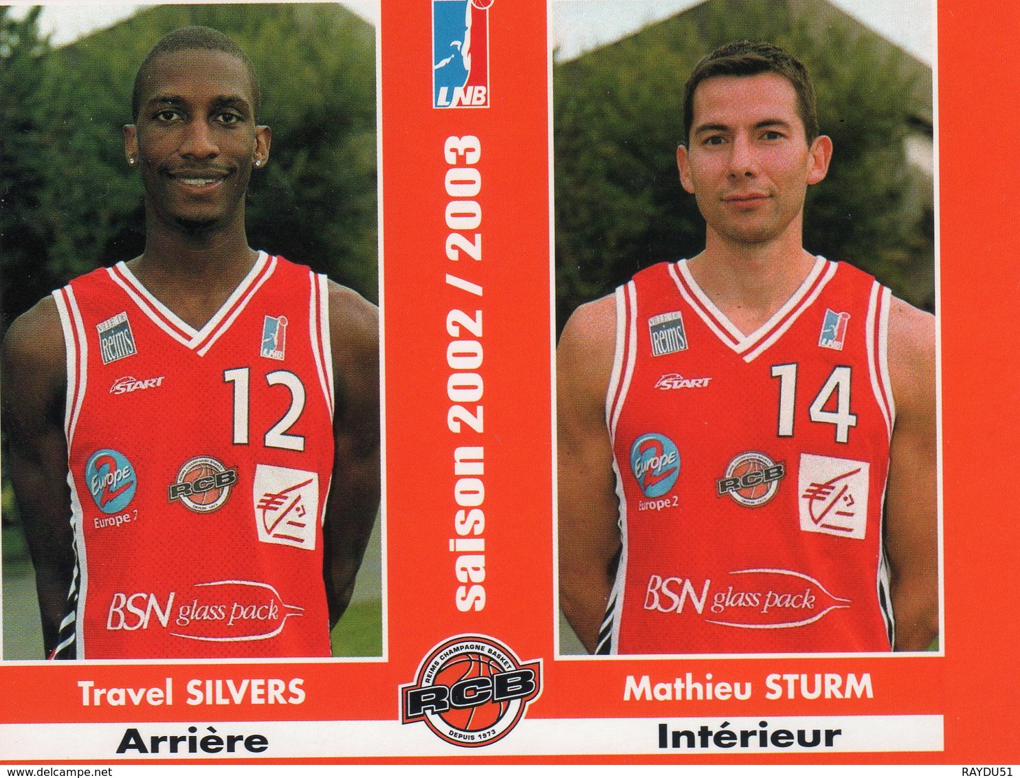 Joueurs RCB Saison 2002/2003               SILVERS - STURM - Basket-ball