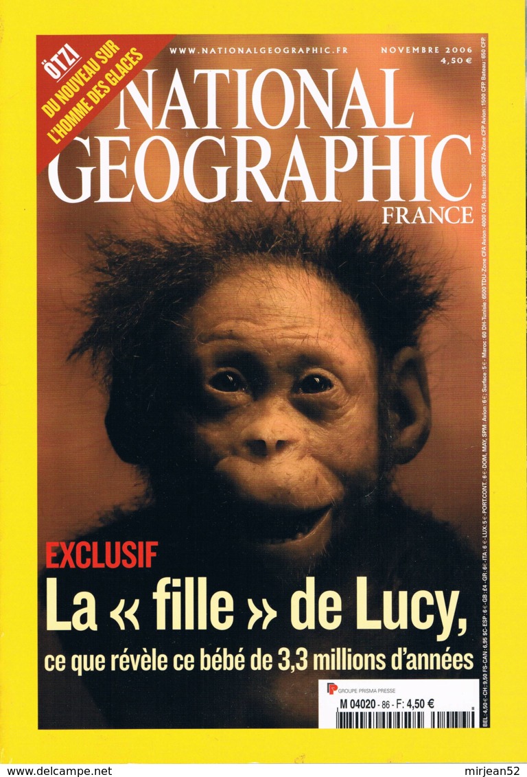 National Géographic   N° 86 - Otsi Reinhold Messner Léopards De Mer La Fille De Lucy Evolution - Géographie