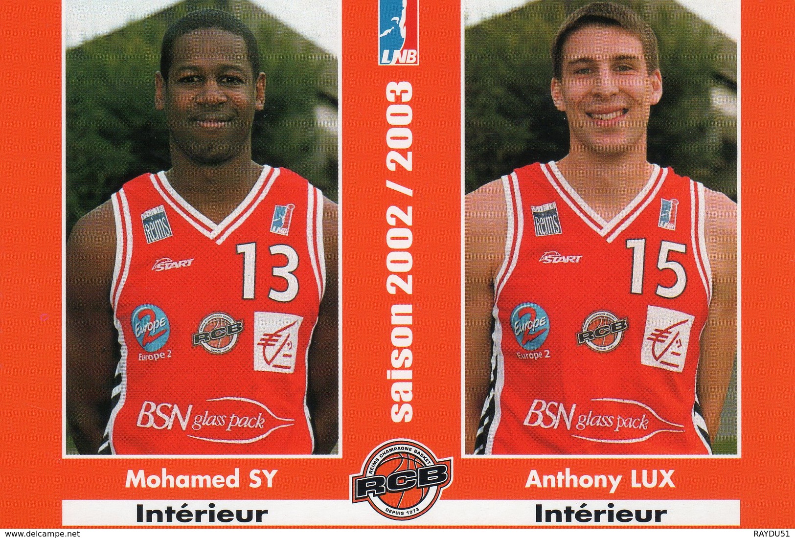 Joueurs RCB Saison 2002/2003               SY - LUX - Baloncesto