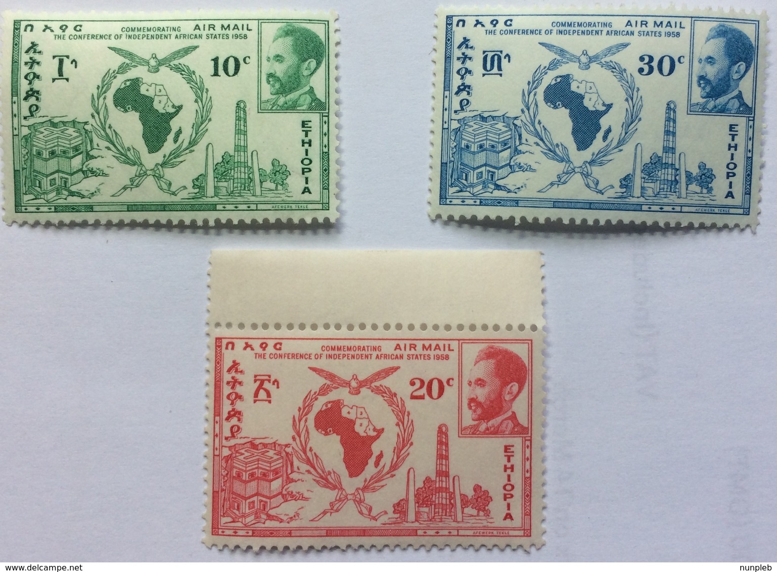 ETHIOPIA 1958 Conference Of Independent African States Set MNH - Ethiopia