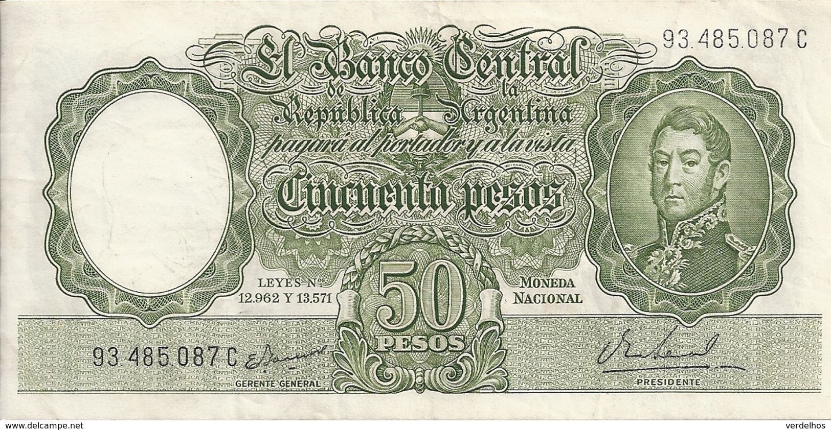 ARGENTINE 50 PESOS ND1955-68 XF P 271 - Argentine