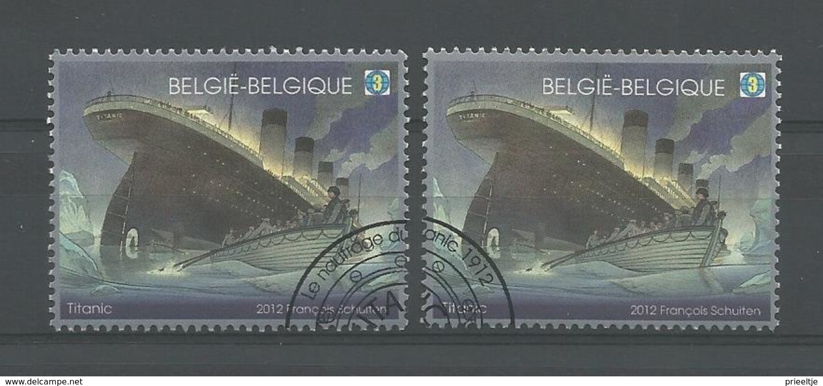 Belgium 2012 Titanic OCB 4228/4229 (0) - Oblitérés