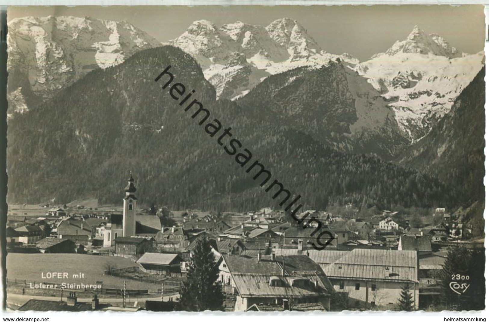 Lofer Mit Loferer Steinberge - Foto-AK - Cosy-Verlag Alfred Glündler Salzburg - Lofer