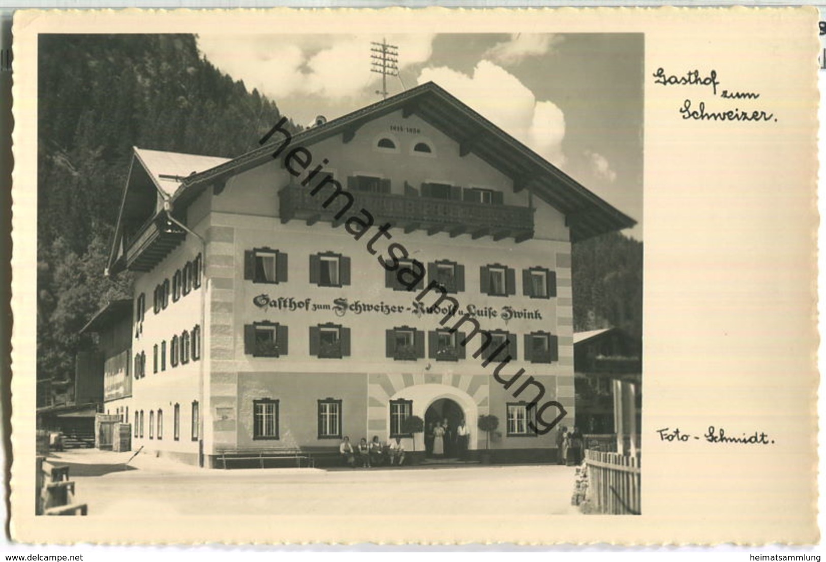 Lofer - Gasthof Zum Schweizer Rudolf Und Luise Zwink - Foto-AK - Verlag Photohaus Josef Schmidt Lofer - Lofer