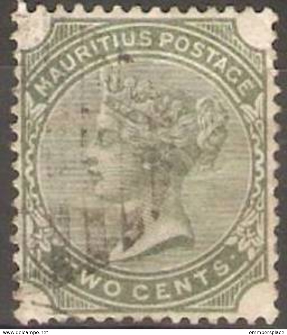 Mauritius - 1885 Queen Victoria 2c Green Used  SG 103 - Mauricio (1968-...)