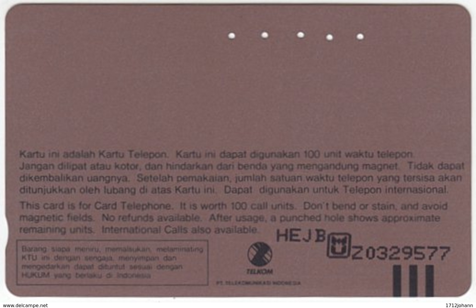 INDONESIA A-219 Optical Telkom - Leisure, Parasailing - Used - Indonesia