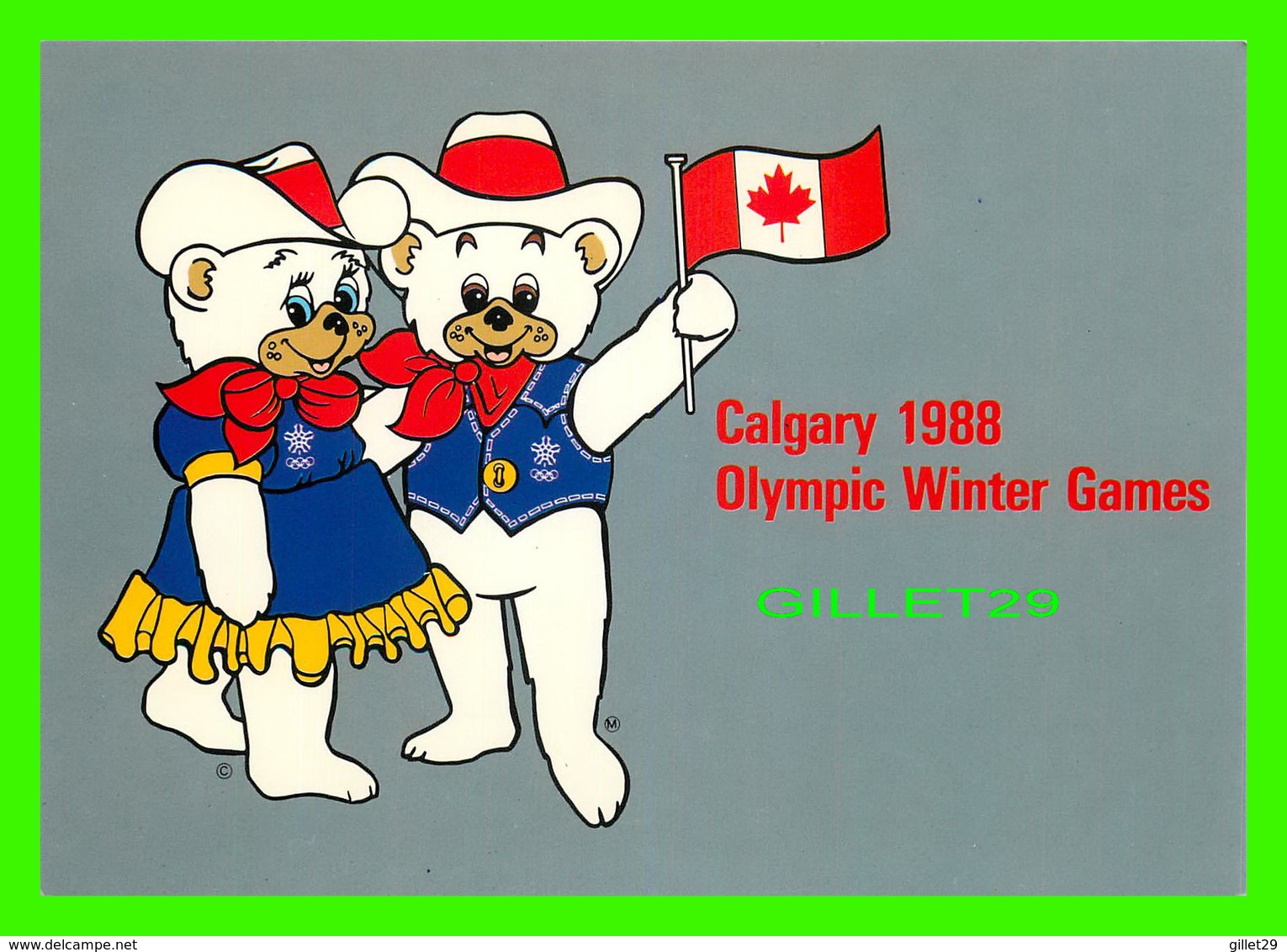 JEUX OLYMPIQUES CALGARY 1988 - HIDY & HOWDY, THE OFFICIAL MASCOTS 1988 OLYMPIC WINTER GAMES - - Jeux Olympiques