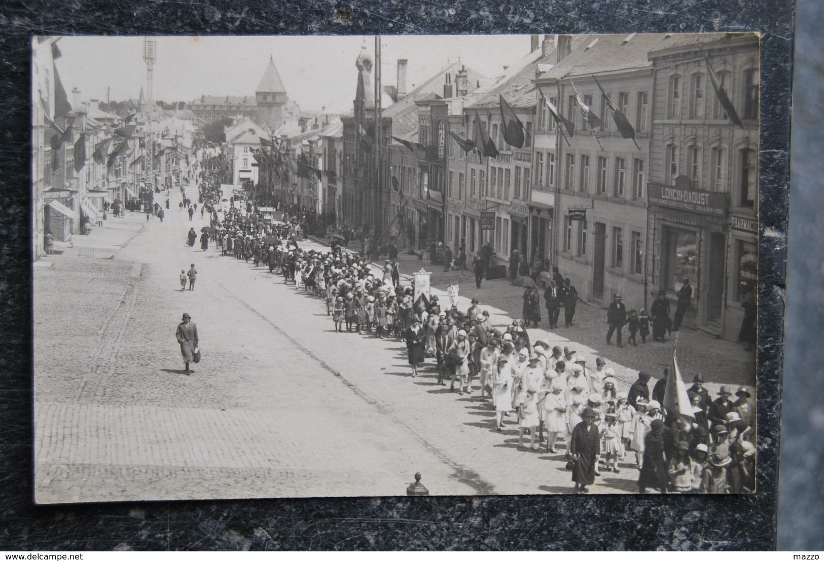 1593/ BASTOGNE-défilé, Fête Patriotique Ou Religieuse- Carte Photo Schumacher - Bastogne