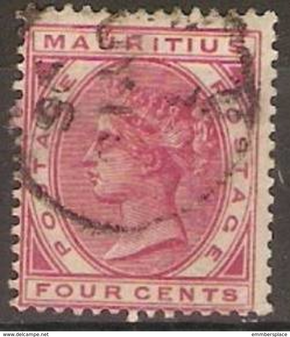 Mauritius - 1885 Queen Victoria 4c Deep Rose Used  SG 105 - Mauricio (1968-...)