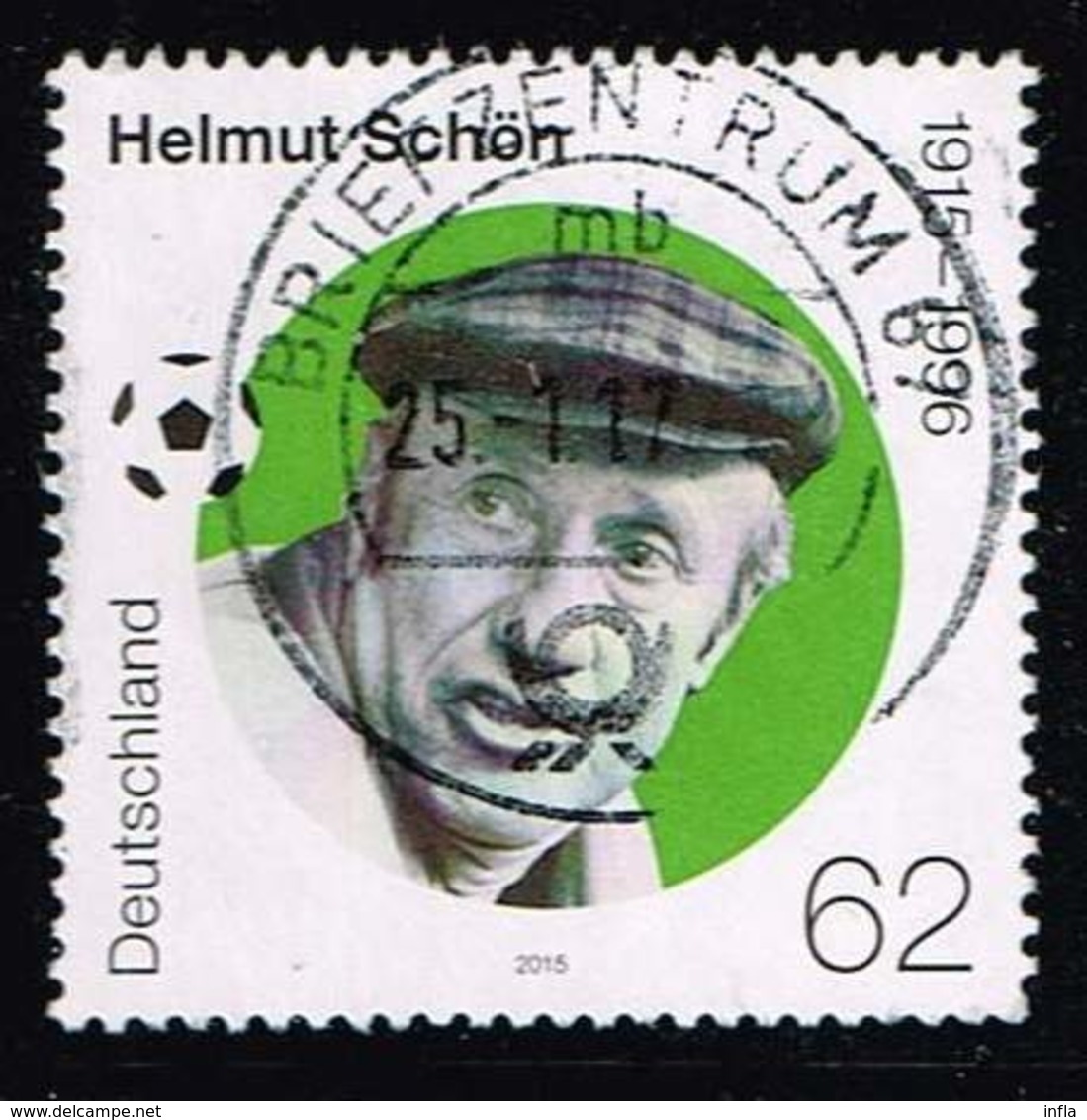 Bund 2015,Michel# 3174 O Helmut Schön, 100. Geburtstag - Used Stamps