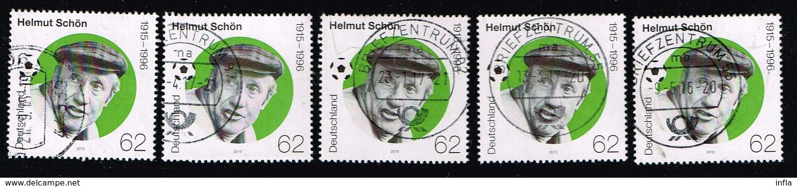 Bund 2015,Michel# 3174 O Helmut Schön, 100. Geburtstag - Used Stamps