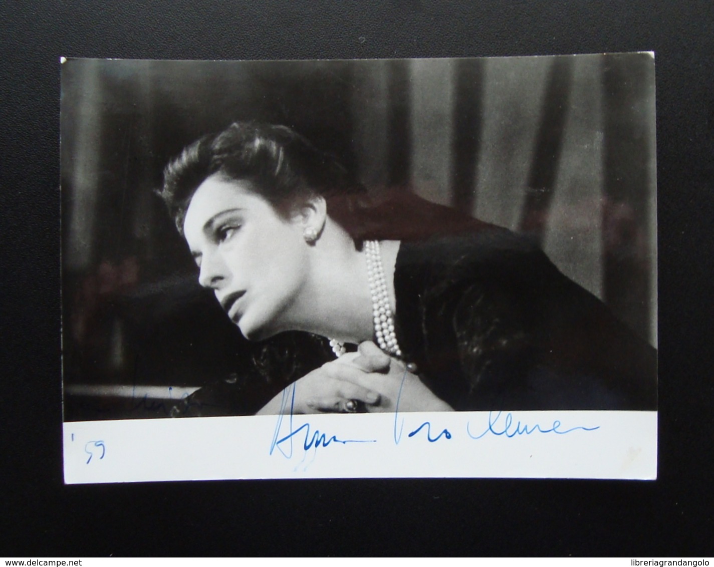 Autografo Anna Proclemer Attrice Doppiatrice  Foto Crimella Milano 1959 Teatro - Altri & Non Classificati