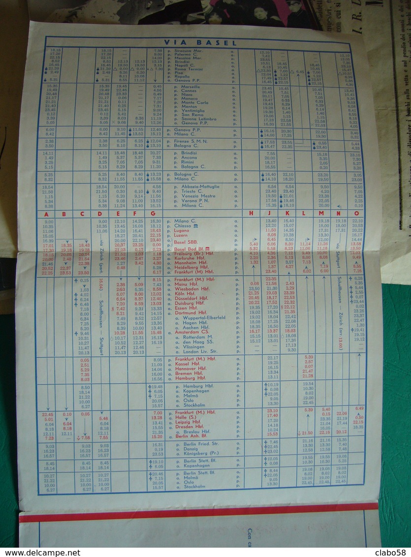 DALL'ITALIA VERSO I PAESI DEL NORD CON LA MITROPA VETTURE ROSSE TRENI   DEPLIANTS ORIGINALE ANNI '30 - Dépliants Turistici
