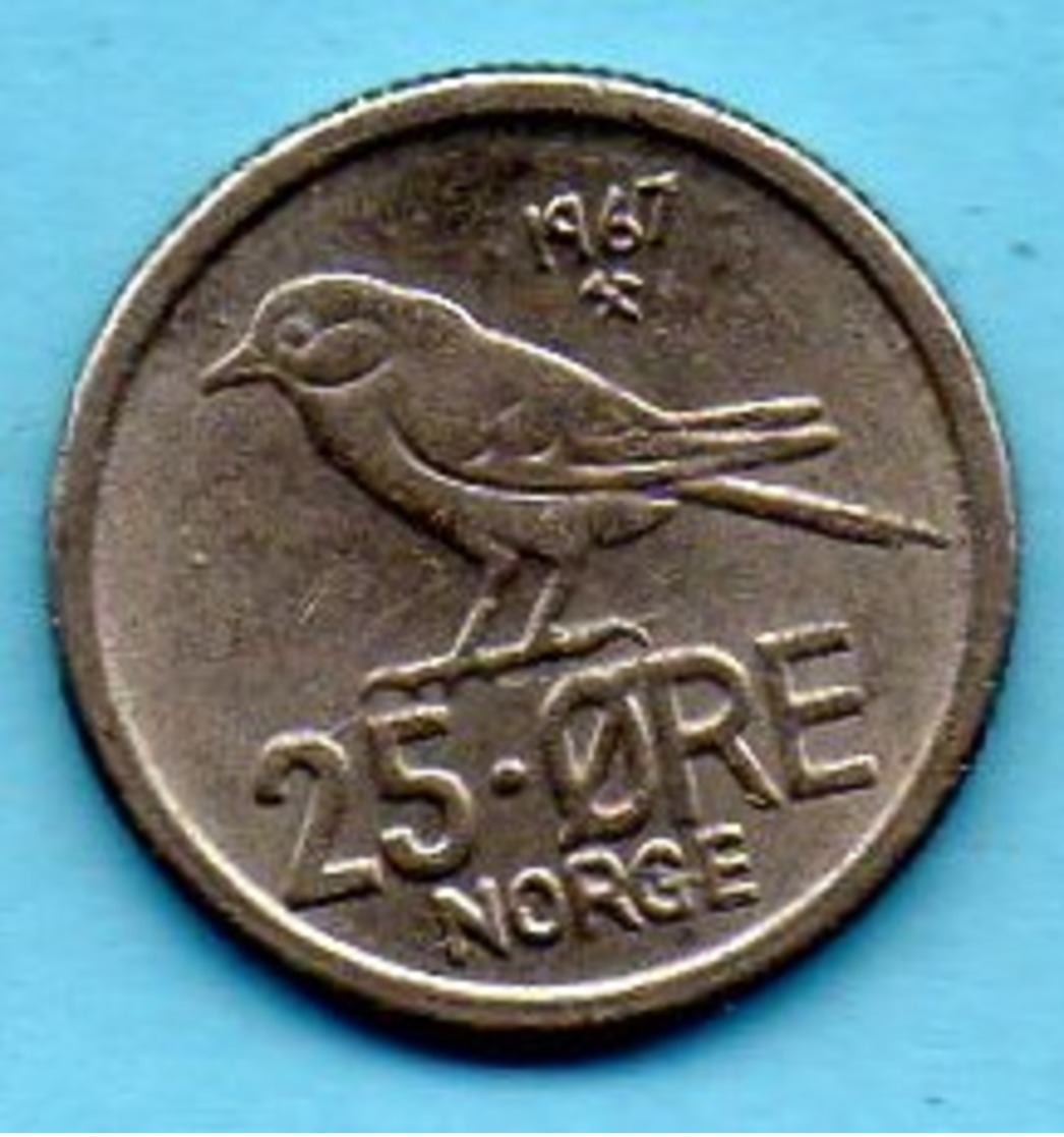 NORWAY / NORVEGE  25 ORE 1967 - Norwegen