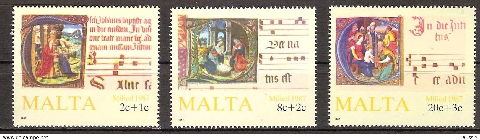 Malta Malte 1987  Yvertn° 760-762 *** MNH Cote 7,00 Euro Noël Kerstmis Christmas - Malte