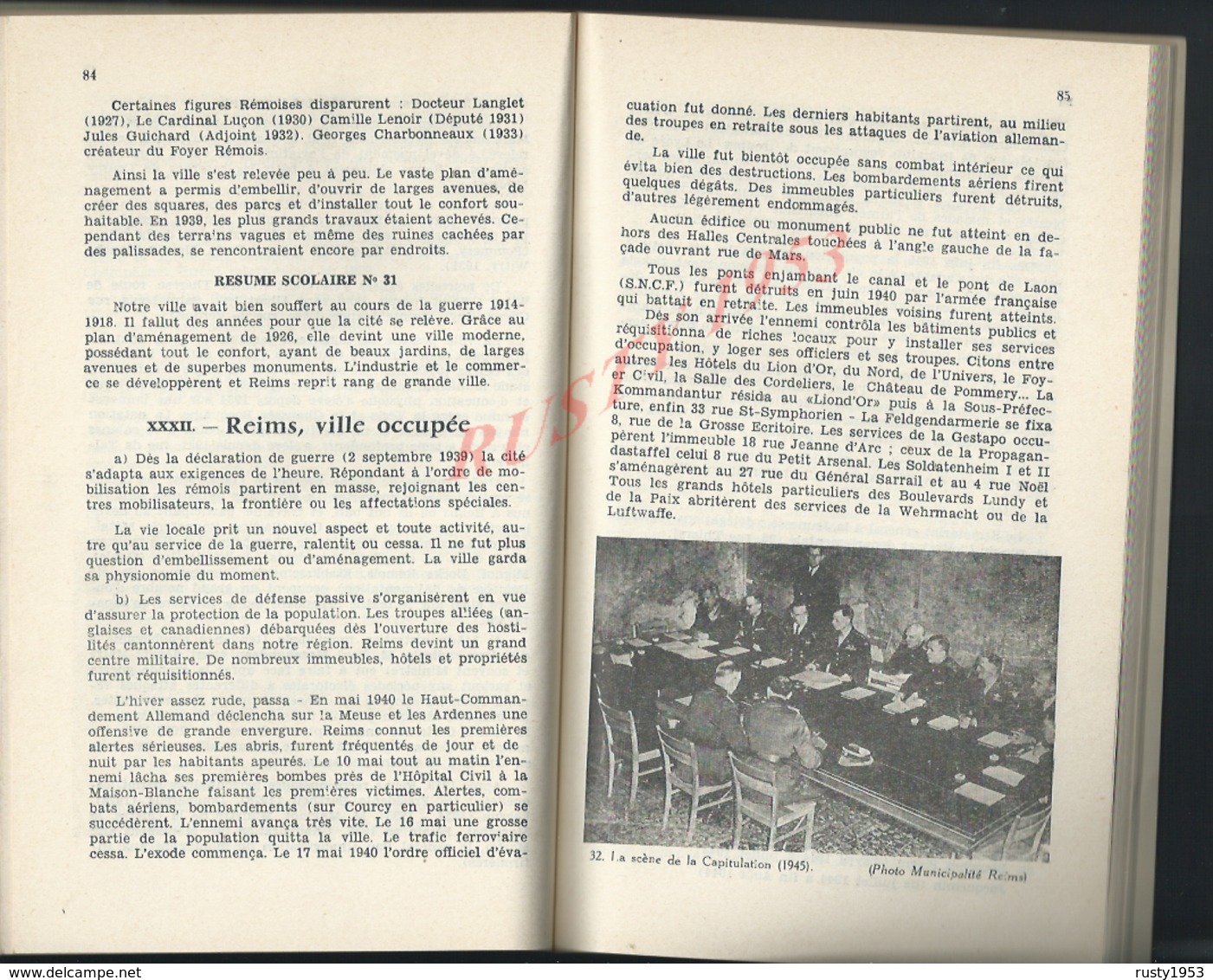 CULTURE TYPE LIVRE DE 167 PAGES DE PIERRE FERRON REIMS VILLE DES SACRES À TRAVERS LES ÂGES REIMS 1957 PLAN :