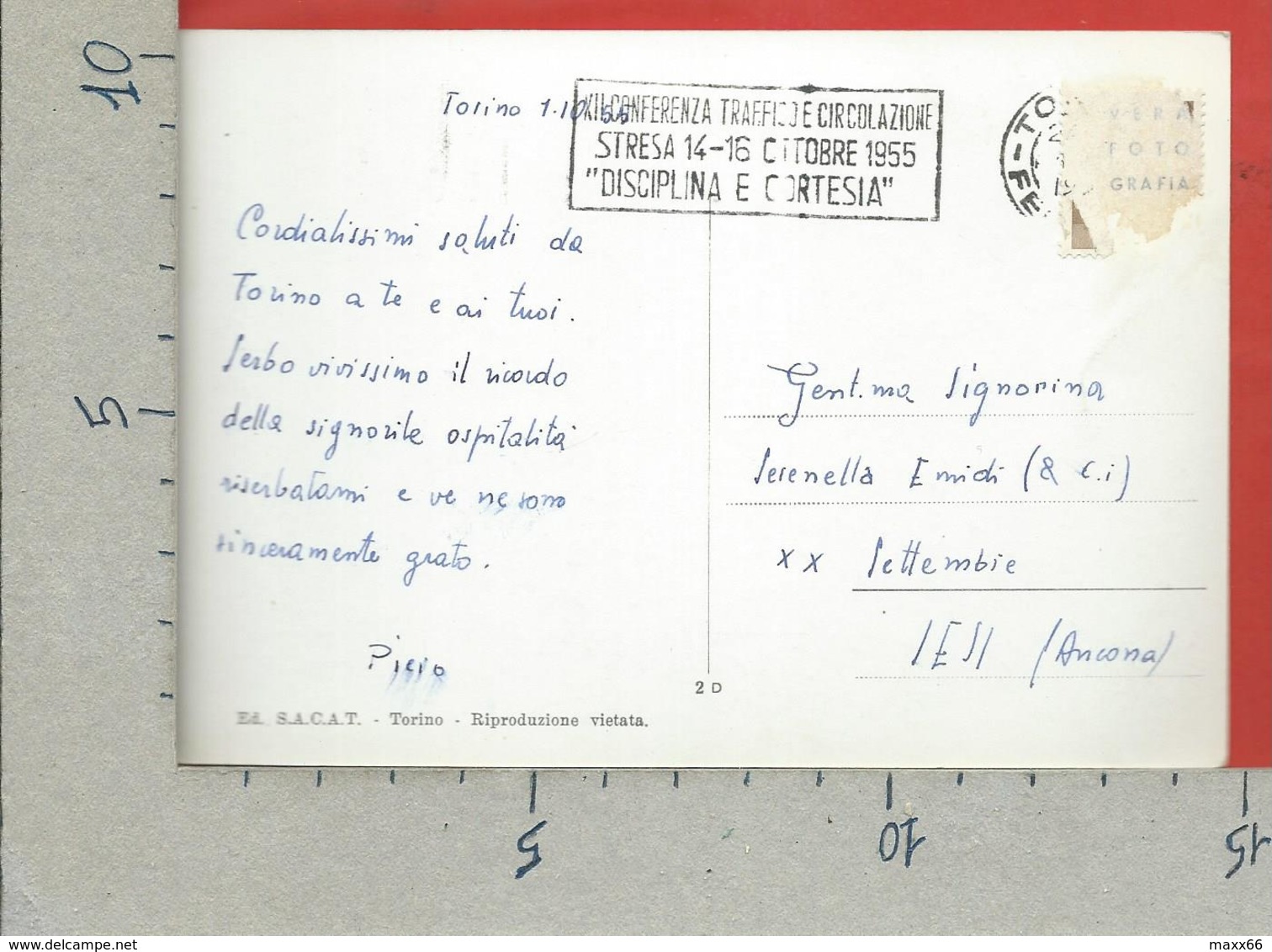 CARTOLINA VG ITALIA - TORINO - La Mole Antonelliana E Superga Dopo Il 23 Maggio 1953 - 10 X 15 - ANN. 1955 - Mole Antonelliana