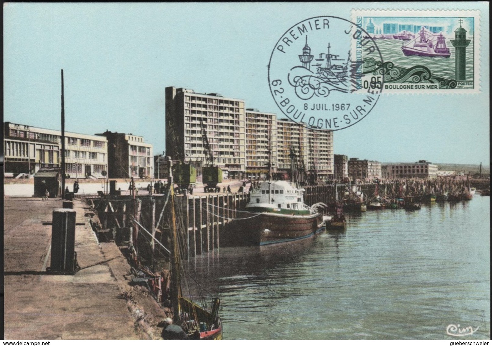 FDC113 - FRANCE N° 1503 Boulogne Sur Mer Sur Carte Maximum 1967 - 1960-1969