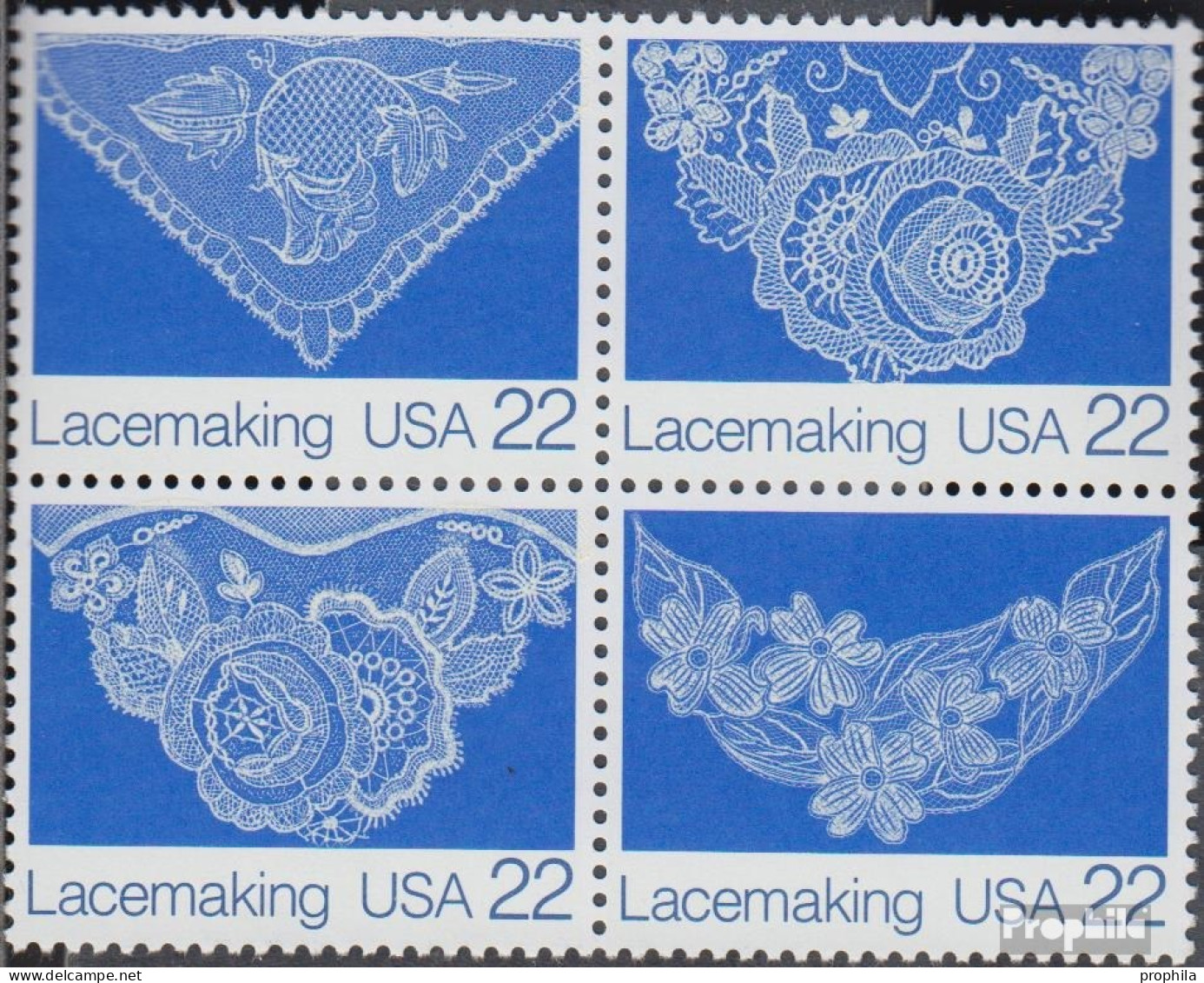 USA 1936-1939 Viererblock (kompl.Ausg.) Postfrisch 1987 Amerikanische Volkskunst - Ungebraucht