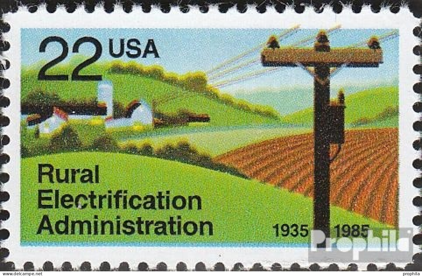 USA 1752 (kompl.Ausg.) Postfrisch 1985 Amt Elektrifizierung - Ungebraucht