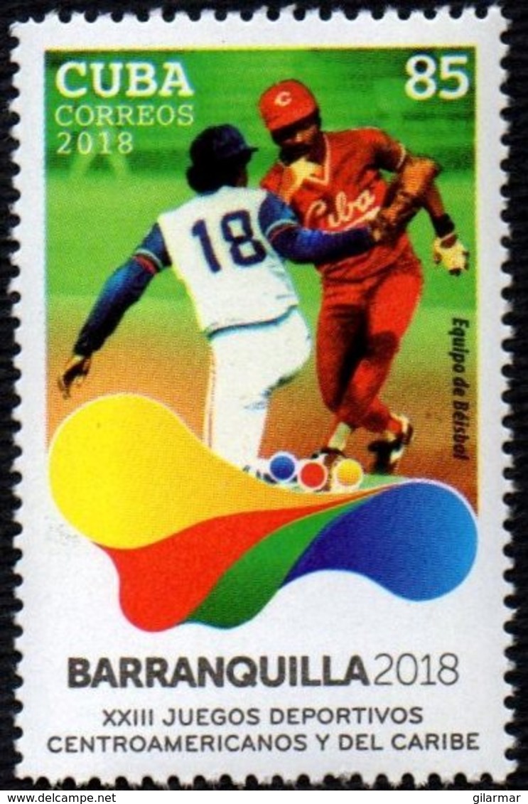 CUBA 2018 - 23rd CENTRO AMERICAN & CARRIBEAN GAMES - BASEBALL - MINT - Base-Ball