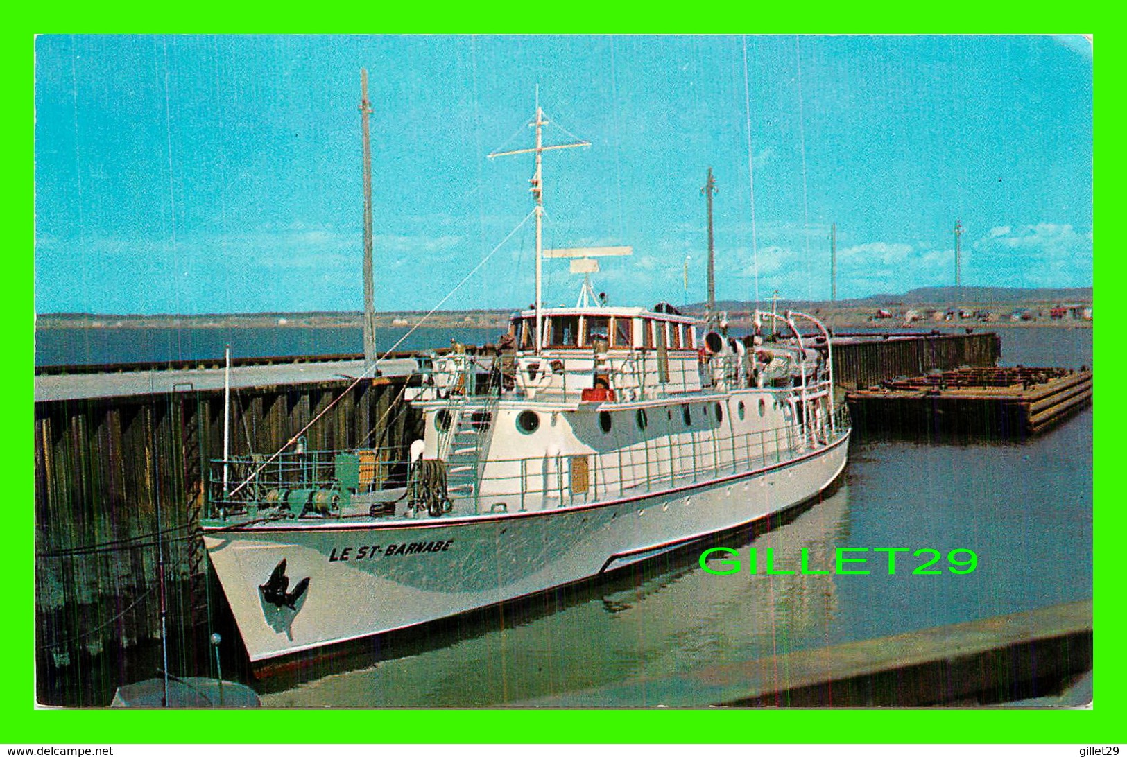 SHIP, BATEAU - " LE ST BARNABÉ " NAVIRE ÉCOLE, ST BARNABÉ, RIMOUSKI, QUÉBEC - LES AGENCES KENT ENRG - - Commerce