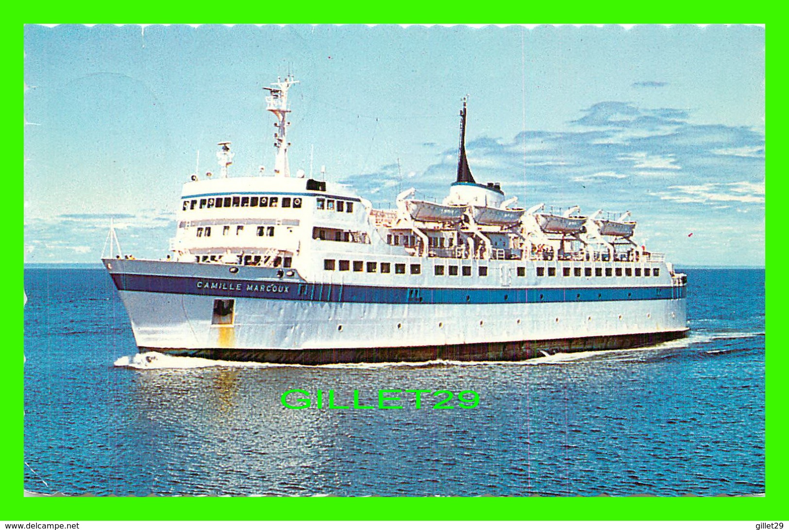 SHIP, BATEAU - " CAMILLE MARCOUX " - TRAVERSIER ENTRE MATANE ET BAIE-COMEAU - CIRCULÉE EN 1986 - SERGE PAYEUR PHOTO - - Ferries