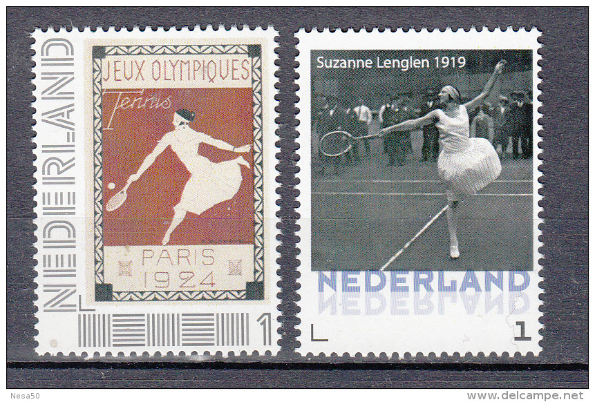 Nederland Tennis Met Jeux Olympiques Paris 1924 + Suzanne Lenglen 1919 - Ongebruikt