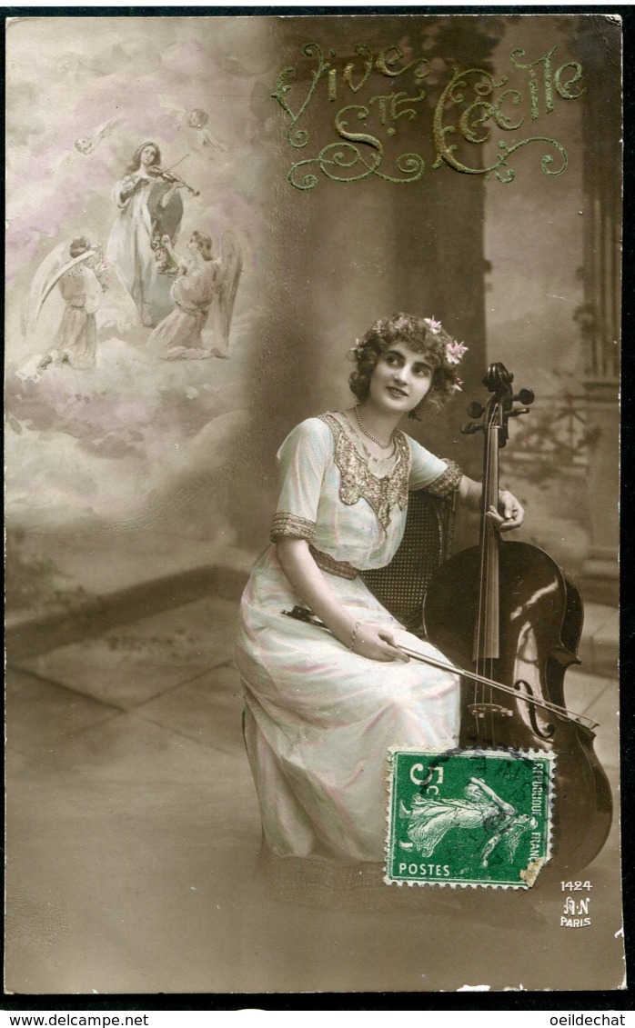 11949 CPA  Sainte-Cécile : Jeune Femme Au Violoncelle   1912 - Autres & Non Classés