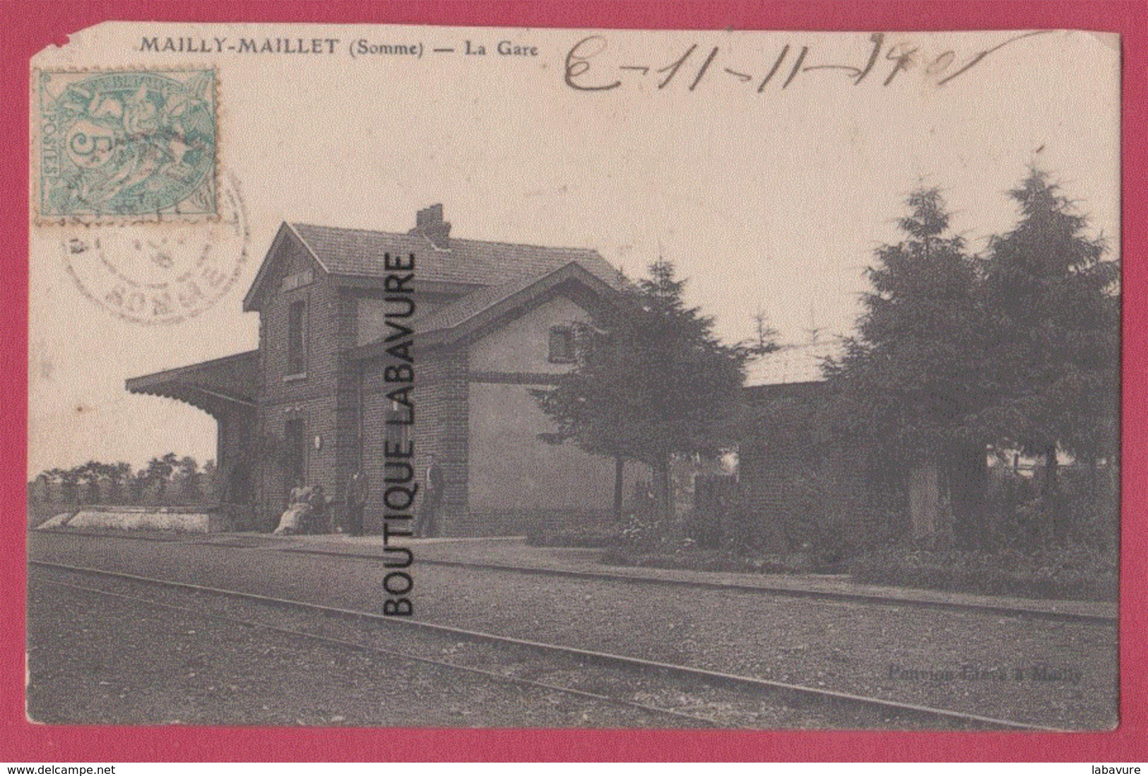 80 - MAILLY-MAILLET---La Gare---animé - Autres & Non Classés