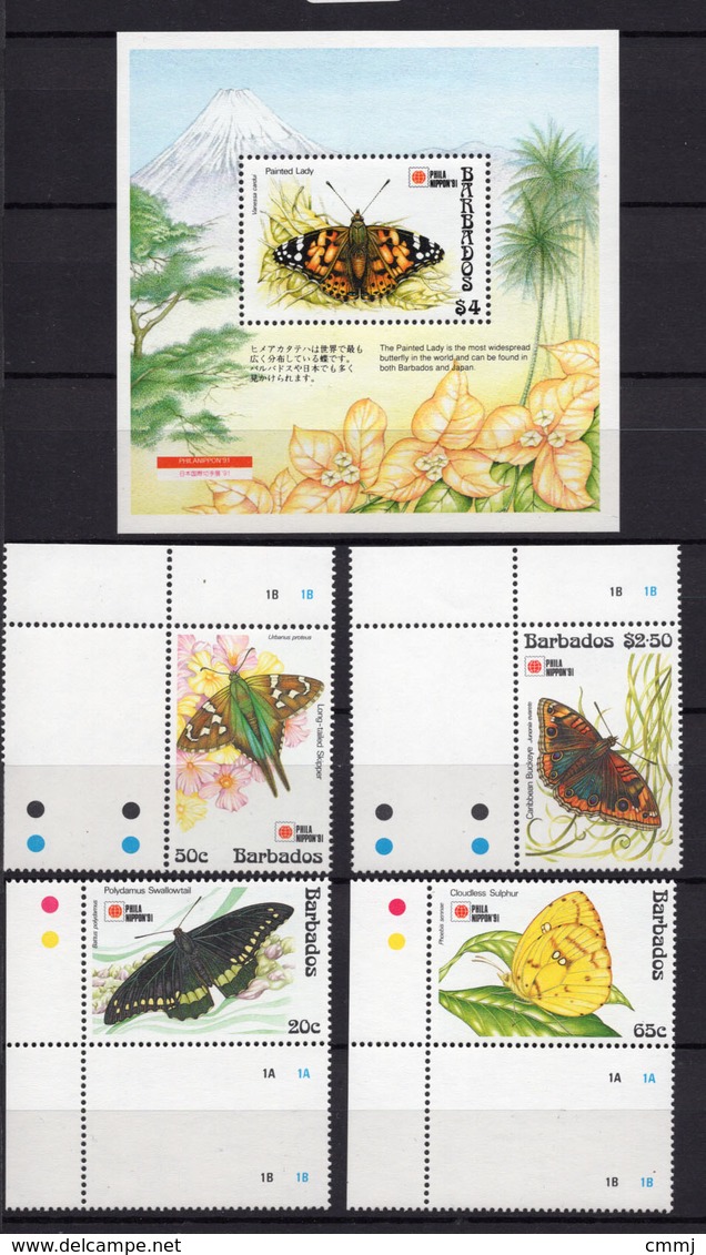 1991 -  BARBADOS - Mi. Nr.  782/786 - NH - (UP.207.51) - Giamaica (1962-...)