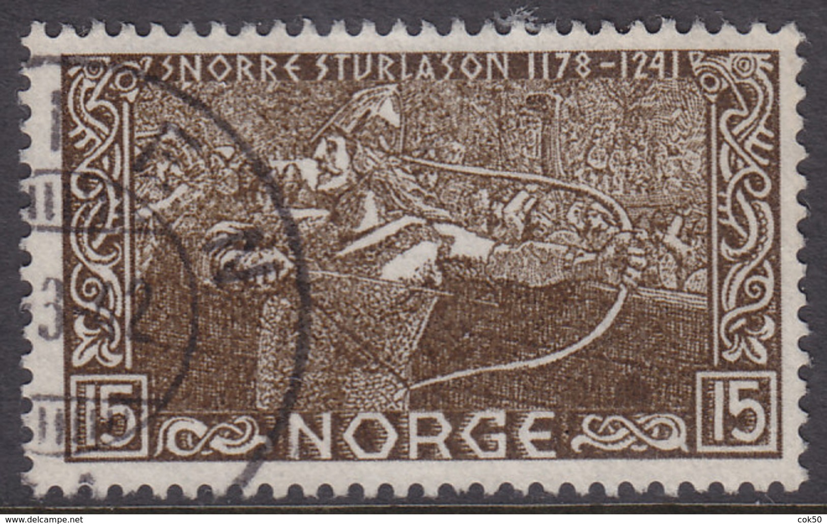 NORWAY 1941 (Mi.# 260) Snorre Sturlason 700 Years - 15 øre - Oblitérés