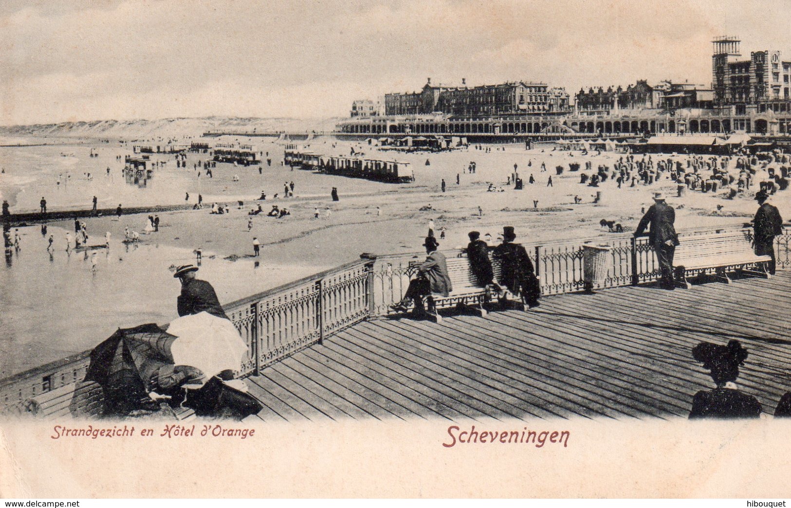 CPA, Scheveningen, Strandgezicht En Hôtel D'Orange, Animée - Zulte